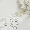 9pcs Boho Women Star Angle Charm Knuckle Ring for Women Street Jewelry Gift