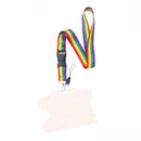 FreshTech 20mm Lanyard with Safety Break away and Metal clip - Rainbow C7Q3