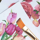 6Pcs/Set Wooden Paint Brushes For Artists Watercolor Acrylic & Oil Painting new
