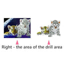 5D DIY Diamond Painting Tiger Cross Stitch Embroidery Mosaic Kit Needlework