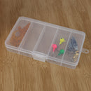 Lightweight Portable 5 Compartments Fishing Lure Medicine Storage Box Case