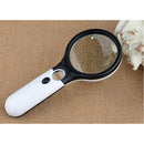 45X Hand Held Magnifier Reading Jewelry Magnifying Glass Loupe w/ 3 LED Lights