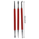 3PCS Leather Craft Modelling Splicing Embossing Spoon Carving Tool Stylus KitFT