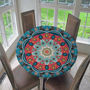 2pcs Polyester Backing Waterproof Tablecloth Round Table Cover Cloth 120/150cm