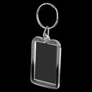 Lot of 10Pcs Keyring DIY Detachable White Rectangle Photo Frame Keyring 3.3 S7P7