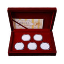 Wooden Coin Storage 5 Grids Display Case for 25/27/30mm Coins Medals Collection