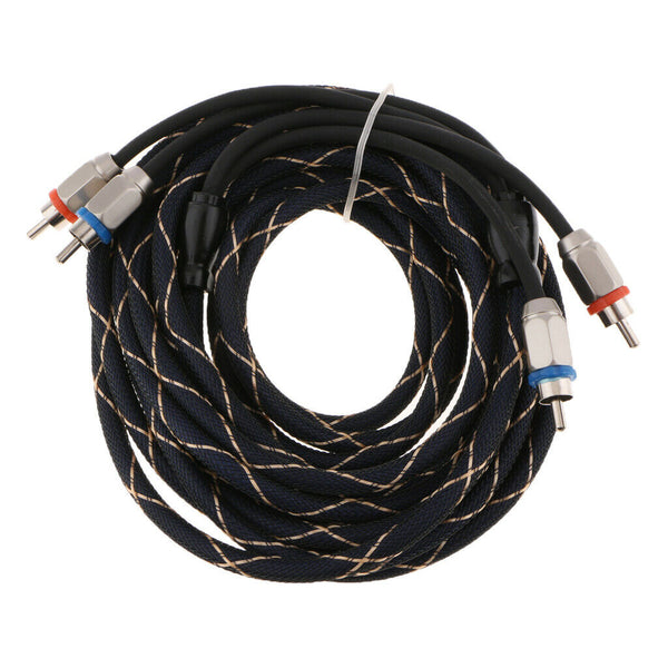 2RCA Male to 2RCA Male Plastic Shell Stereo Audio Cable, RCA Cable - 4.5m