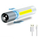 Multi-Function Mini Usb Charging Glare COB Flashlight 1800Mah Aluminum VBO