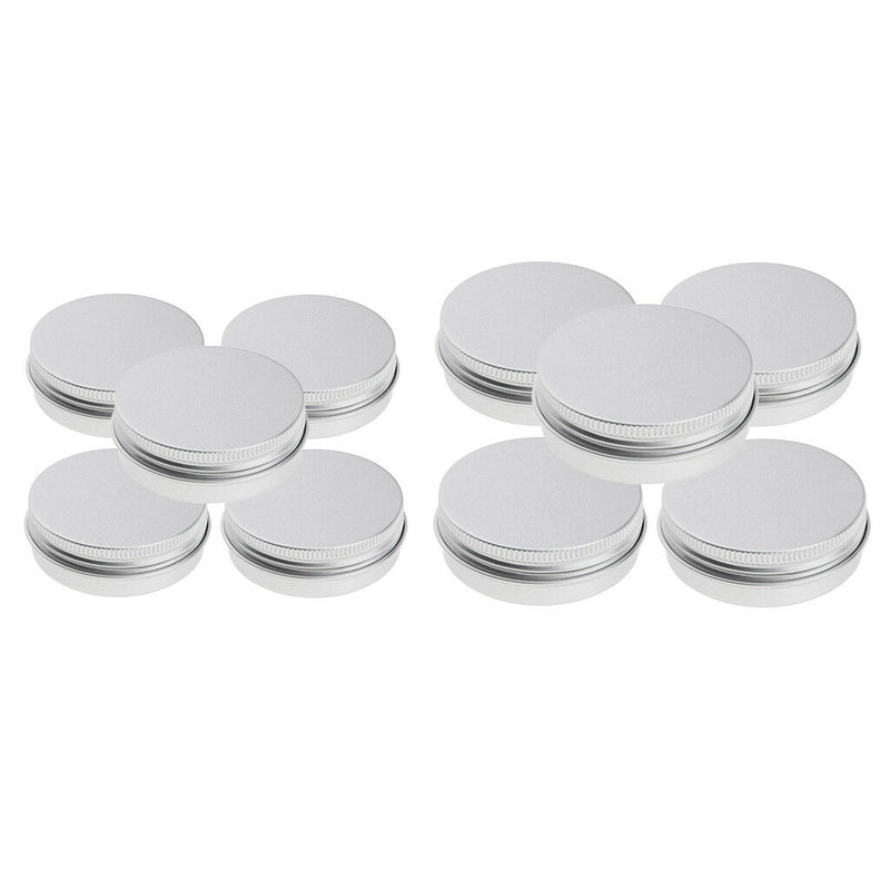10x 40/100ml Round Aluminium Lip Balm Empty Pot Jar Tin Container Box Case