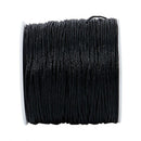 Roll Waxed Cotton Cords Wax String Cording for Beads Jewelry black 1.0mm