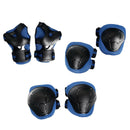 6 Pcs Kid Child Roller Skating Bicycle Knee Wrist Guard Elbow Pad Blue