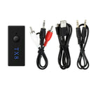 Black DC 5V 10m Bluetooth 4.2 3.5mm Audio Music Transmitter Stereo Adapter
