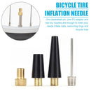4pcs/set Ball Needle Nozzle Adapter Kit Bicycle Tire Inflate Pump Parts