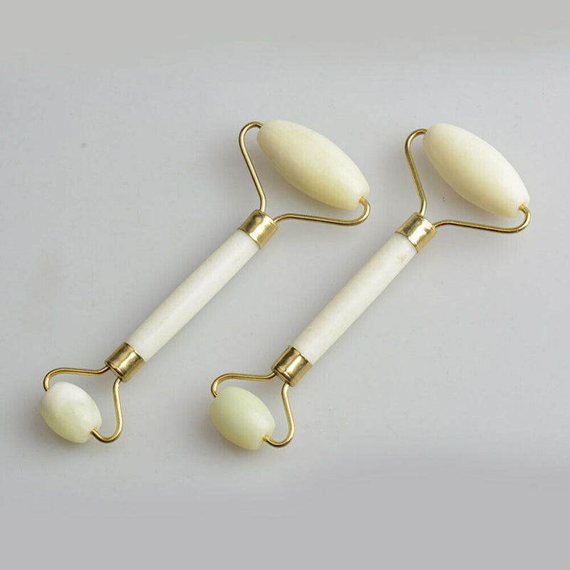 Facial Massage Roller Double Heads Jade Stone Nature Face Lift Sliming Tool A