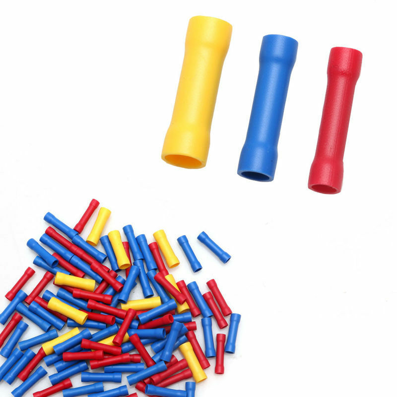 100Pcs Assorted Insulated Electrical Wire Cable Terminal Crimp Connector Set Kit
