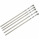 10x BBQ Barbecue Stainless Steel Grilling Kabob Kebab S Flat Skewers Needle X9M4