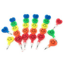 40 Bulk Heart Shaped Smiling Stacking Pencil Assortment Stackable Plastic P D8N2