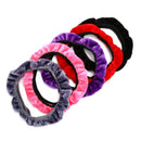 3Pcs/set Winter Soft Warm Plush Car Steering Wheel Cover Handbrake Cover -OZ