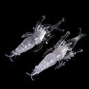 10pcs 4.8cm Shrimp Soft Prawn Tackle Bait Saltwater Bass Fishing Lure  Hook  Jâ„–[