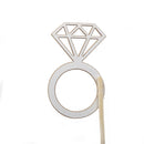 10X Diamond Ring Cupcake Toppers Engagement Wedding Party Table Decorations LJ