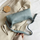 Elegant Women Solid Hobo Shoulder Bag Leather Armpit Sling Handbags (Blue) A