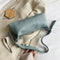 Elegant Women Solid Hobo Shoulder Bag Leather Armpit Sling Handbags (Blue) A