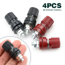 4pcs Red&Black 6mm Screw M6 Speaker Power Supply Terminals Binding Post