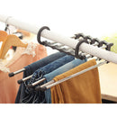 1PC 5 Tier Portable Clothes Hanger Pants Racks Trousers Storage Drying HangeA3C