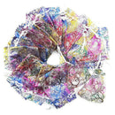 100 PCS 9x12CM Coral Pattern Drawstring Organza Bags for Wedding Favour Bag