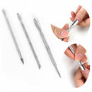 3Pcs Nail Art Stainless Steel Cuticle Spoon Remover Pusher Manicure Pedicur