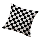 Square Removable Car Sofa Pillow Black White Square 50x50cm