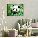 5D DIY Full Drill Diamond Painting Panda Eating Bamboo Cross Stitch Craft A