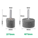 6pcs Non-woven Cylindrical Fiber Electric Grinding Heads Polishing Wheels