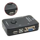 Usb Kvm Switch Switcher 2 Port Vga Svga Switch Box Usb 2.0 Mouse Keyboard 1