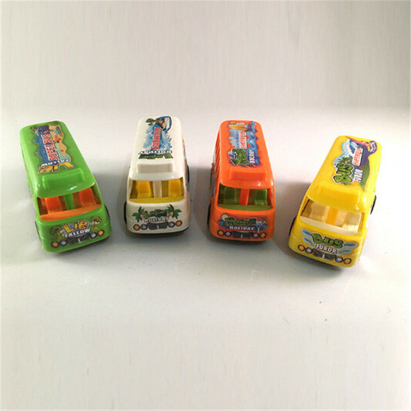 Plastic School Bus Kids Toys American Student Pull Back Kids Gifts Toys JR
