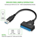 USB 30 To SATA 22 Pin 25" Laptop Hard Disk Drive SSD Cable Converter