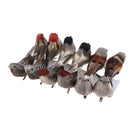 24Pcs Artificial Bird Feathered Realistic Sparrow Home Garden Decor Ornament
