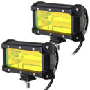 2PCS Waterproof 5inch 72W LED Work Light for Driving Fog Lamp Offroad Truck F9B6