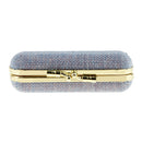 2x Women Embroidered Silk Linen Cover Makeup Lipstick Case Holder Mirror Box