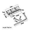 Guitar Bridge, Hardtail Guitar Bridge Tailpiece with 2 X Screws And