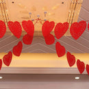 Heart Nonwovens Fabric Flag Party Garland Decor Banner Bunting Wedding B&X