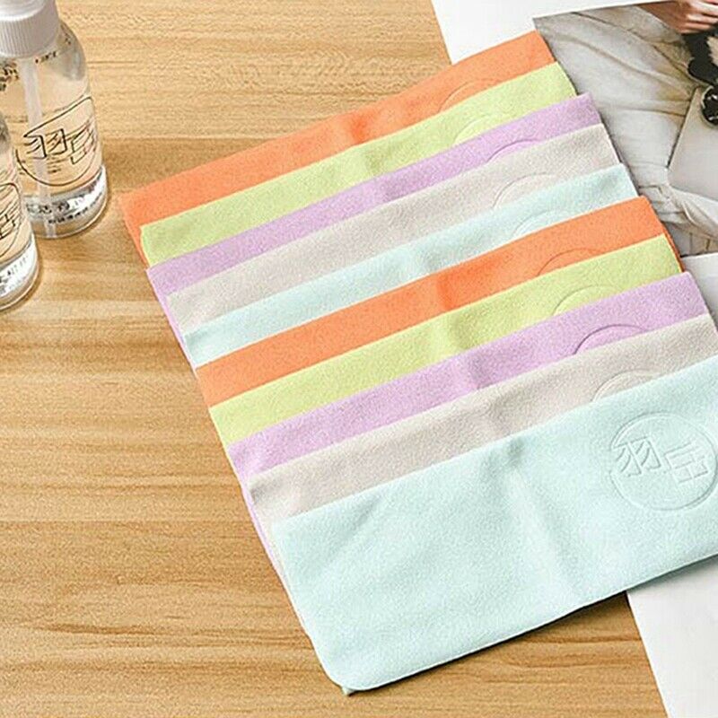 10 Pcs Glasses Cloth Eyeglasses Chamois Cloth Microfiber Cleaning Cloth Wip A3K4