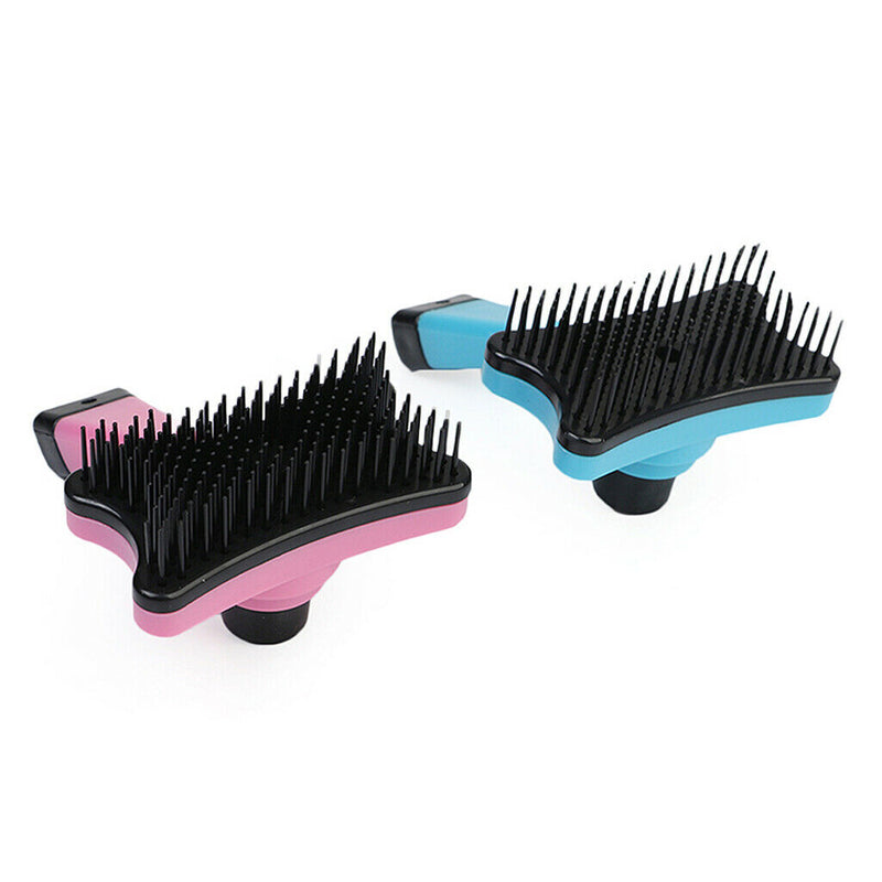 2pcs Pet Dog Cat Puppy Hair Trimmer Comb Brush Slicker Shedding Rake with Push