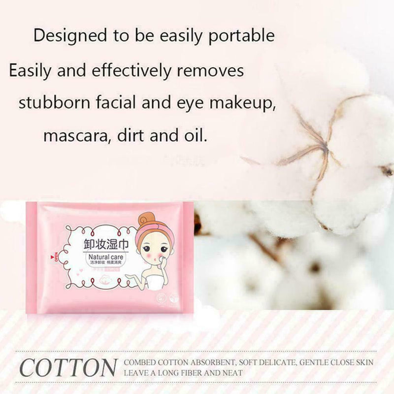 25pcs/bag Sensitive Facial Skin Cleansing Cloths Remove Skin Makeup Dirt A0W4