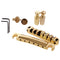Roller Bridge Saddle Set 6 String Brass Slotted Nuts for Les Paul Guitar
