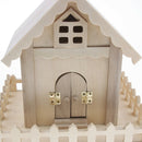 Wooden Bird House Perches Log Cabin for Outdoor / Indoor Hanging Decoration