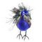 Vivid Artificial Peacock Bird Realistic Taxidermy Home Garden Yard