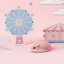 Hamster Shape 2.4GHz Wireless Mouse Pink 1200DPI USB Connection Mice Cute S I6X6