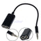 3.5mm Stereo Audio Male To Earphone Headset Microphone Adapter Cell Phone PC