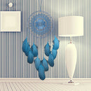 Blue Handmade Lace Dream Catcher Feather Bead Hanging Decoration Ornament
